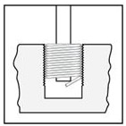 Remove the tang by placing the tang break tool on top of the tang and striking firmly with a hammer.