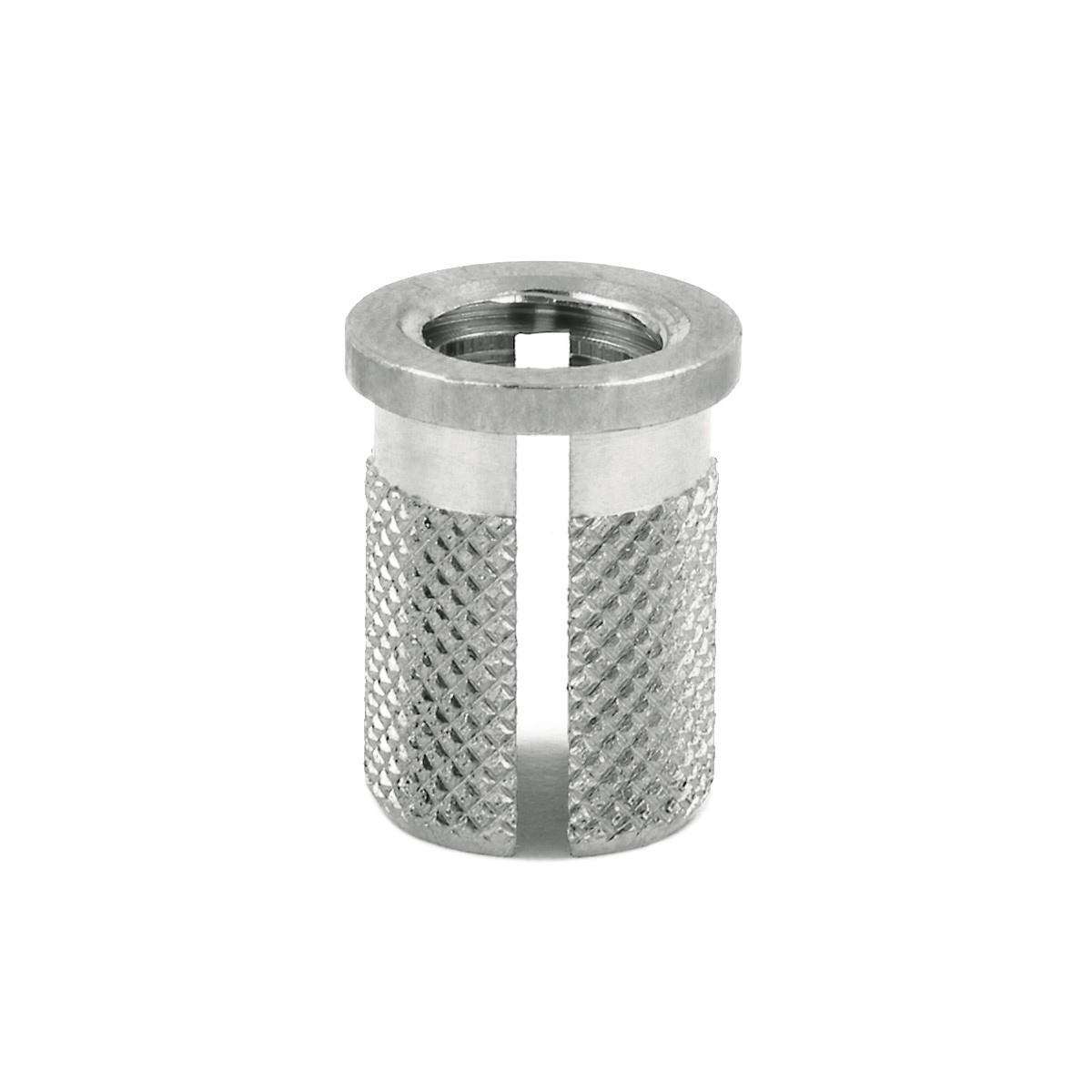 E-Z Press™ Threaded Insert for Plastic - Flanged - Stainless - M8-1.25