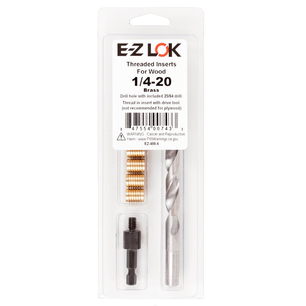 1/4-20 Brass Threaded Insert Kit | Buy E-Z Knife Thread