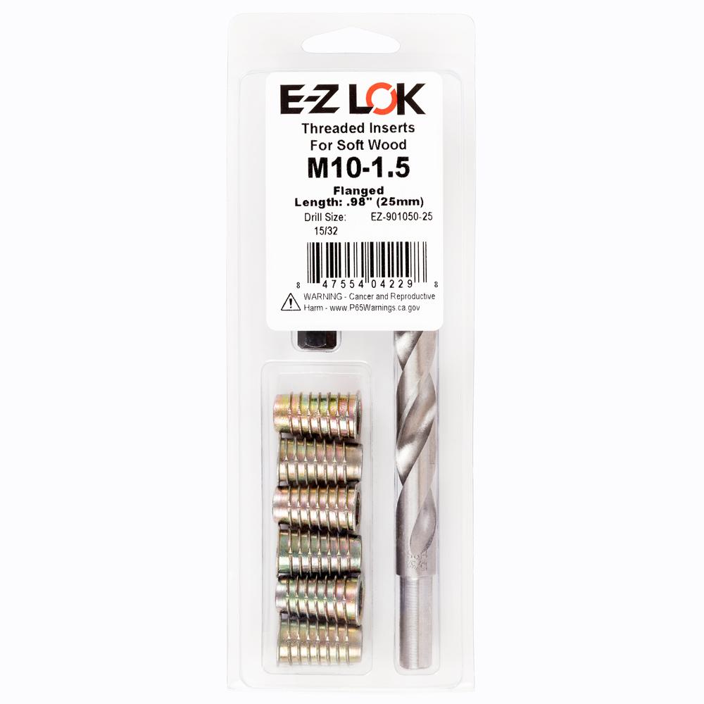 E-Z Hex™ Threaded Insert Installation Kit for Soft Wood - Flanged