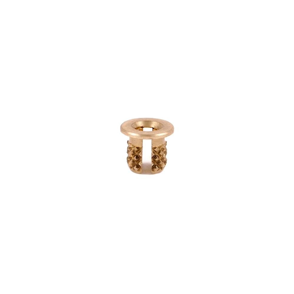 E-Z Press™ Threaded Insert - Flanged - Brass - 2-56