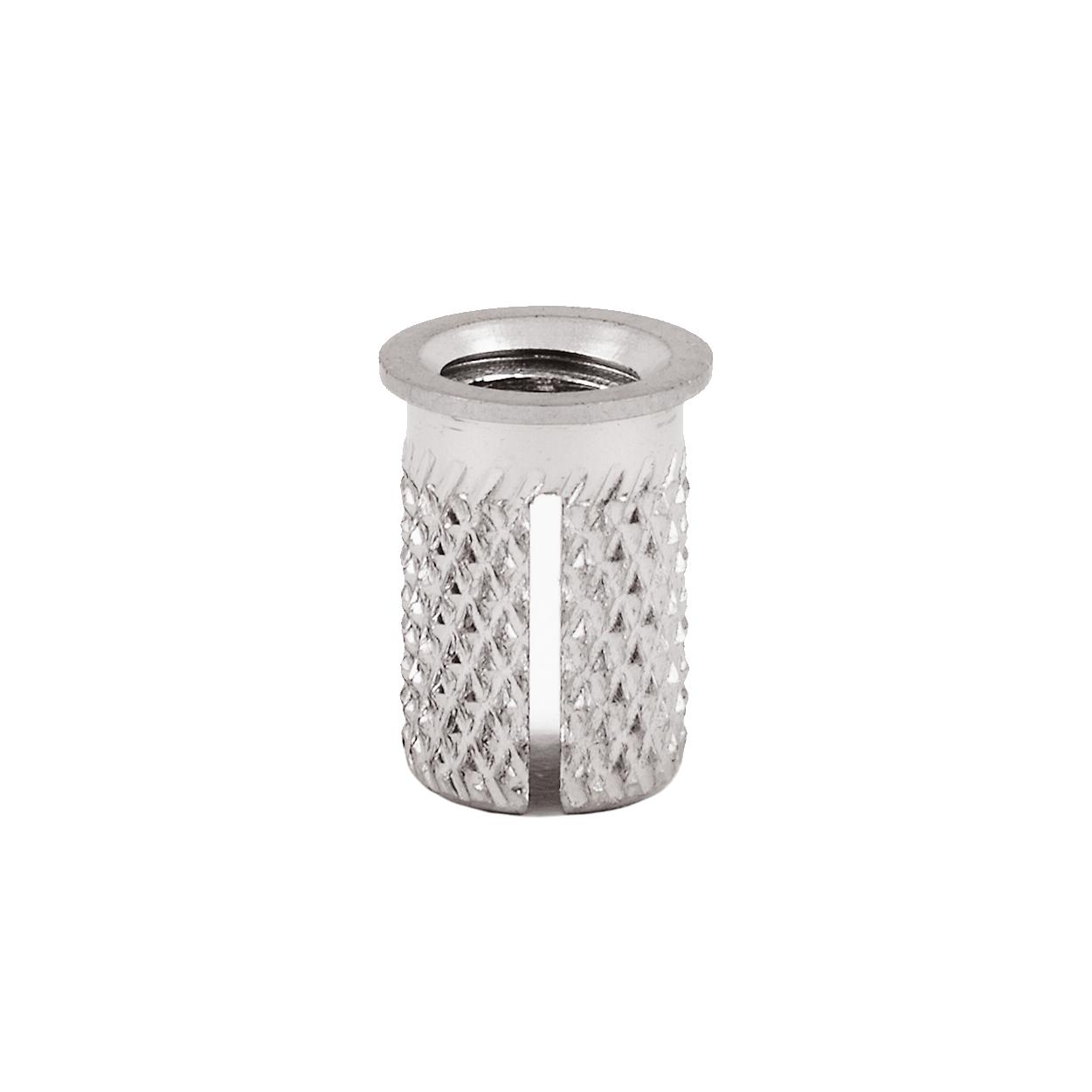 EZ Press™ Threaded Insert for Plastic Flanged 303 Stainless 1/420