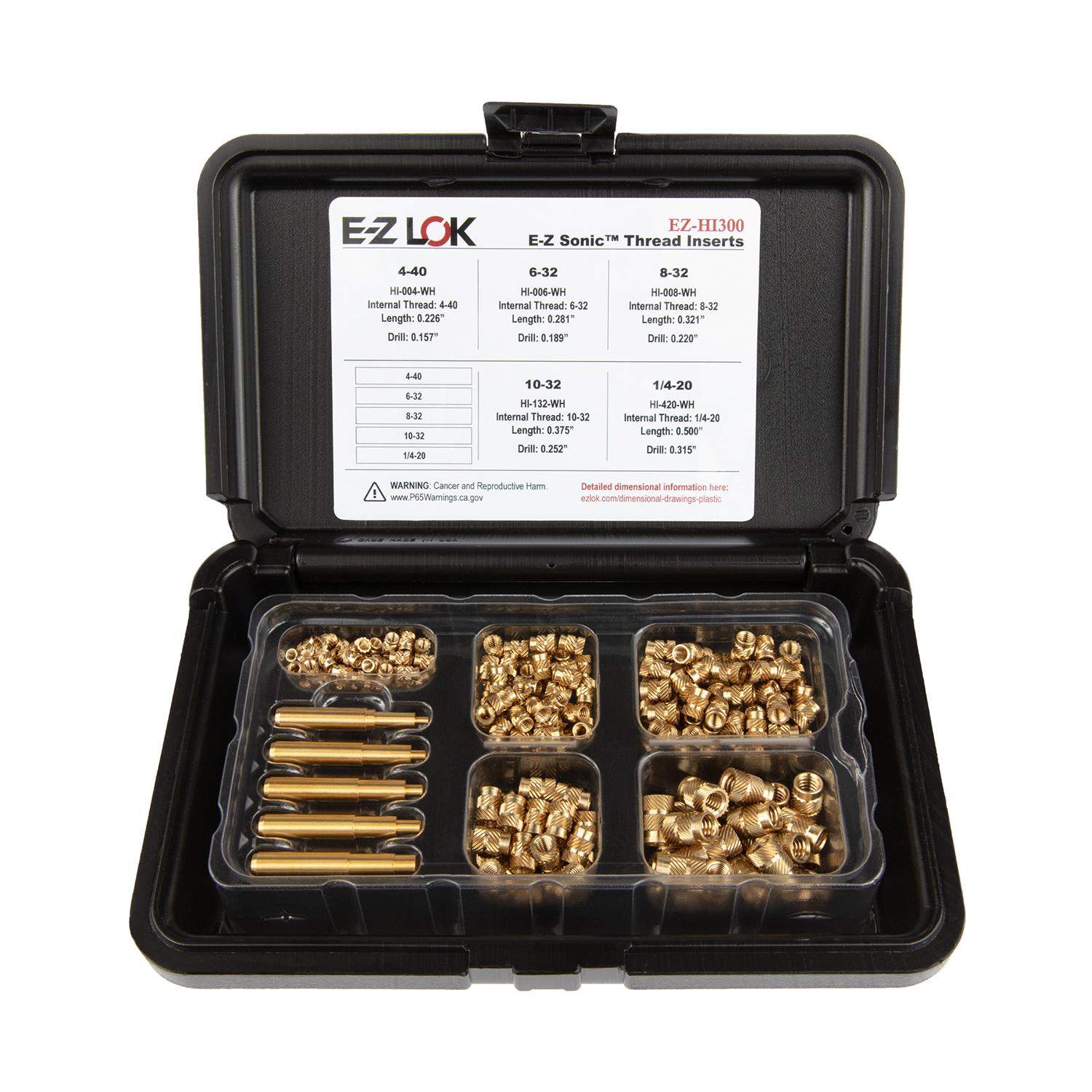 E-Z Sonic™ Threaded Insert Assortment Kit - Tapered - Double Vane